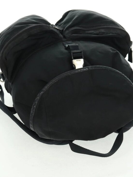 PRADA Backpack Nylon Black Silver Auth bs31873 main image 15
